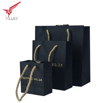 Custom recyclable high quality shopping kraft paper bag with handle manufacturer