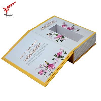 Customized Luxury Book Shape Hard Rigid Paper Magnet Gift Box With Folding Magnet