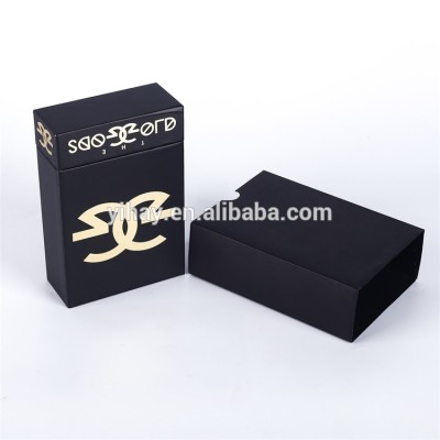 Free sample Wholesale Recycled custom luxury black paper box packaging wallet with lid