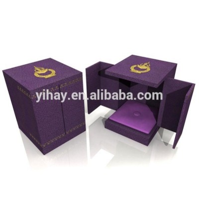 Luxury wooden packaging box with two doors for gift,souvenir,art collections,cup