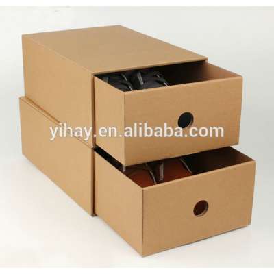 Free samples Brown paper box hard coardbaord paper packaging box for shoe