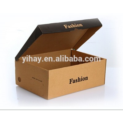 Free sample custom  Elegant brown color corrugated shoes box