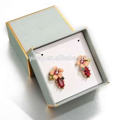 Free samples High quality wholesale custom logo printed luxury paper cardboard jewelry box with drawer design